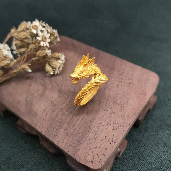 FREE Today: Protection Dragon Strength Adjustable Copper Ring