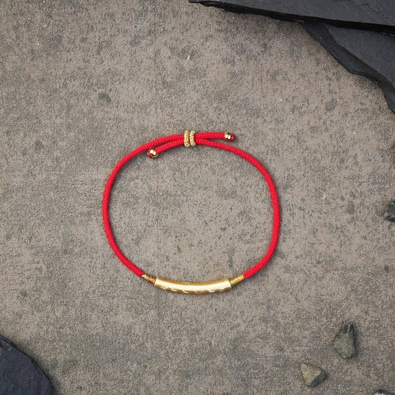 Sacred Om Tibetan Red String Bracelet – Mantra-Charged Luck & Protection