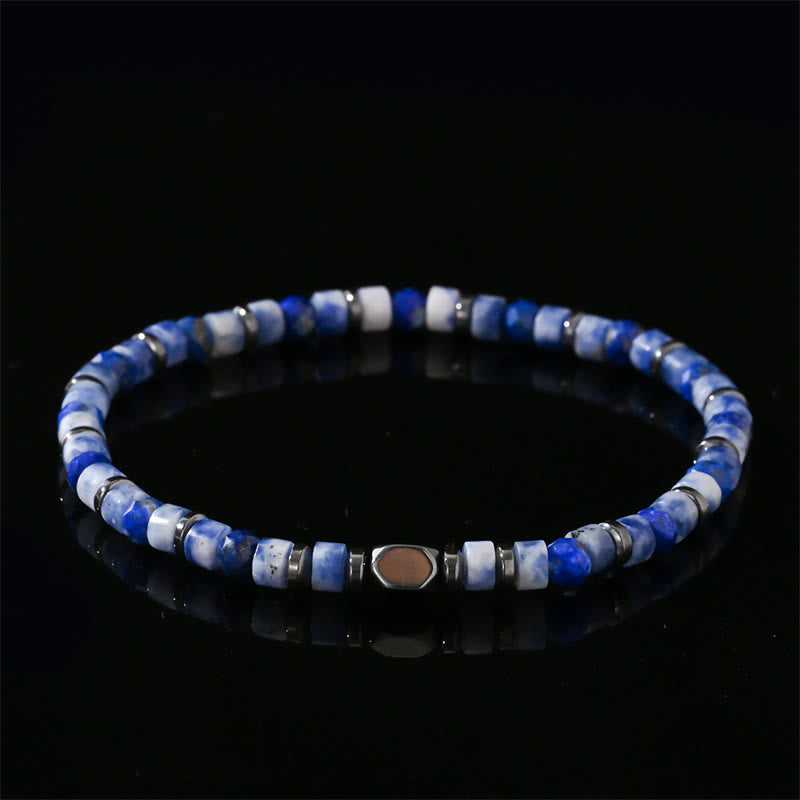 Buddha Stone Sodalite Hematite Blue Aventurine Intuition Bracelet
