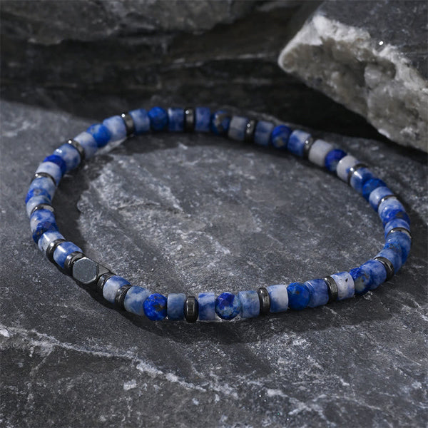 Buddha Stone Sodalite Hematite Blue Aventurine Intuition Bracelet