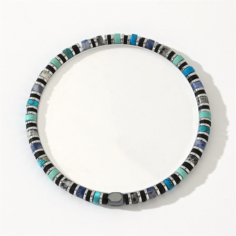 Buddha Stones Various Stones Hematite Turquoise Emperor Stone Powerful Support Bracelet