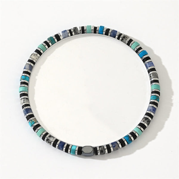 Buddha Stones Various Stones Hematite Turquoise Emperor Stone Powerful Support Bracelet