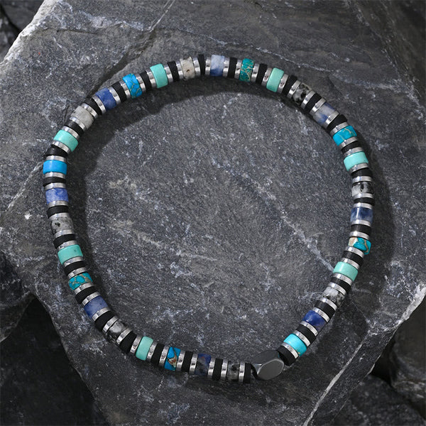 Buddha Stones Various Stones Hematite Turquoise Emperor Stone Powerful Support Bracelet