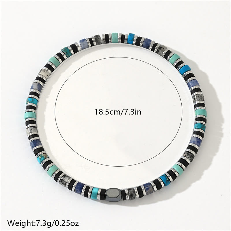 Buddha Stones Various Stones Hematite Turquoise Emperor Stone Powerful Support Bracelet