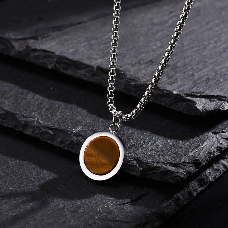 FREE Today: Courage Power Natural Stone Turquoise Tiger Eye Lazurite Malachite Necklace Pendant