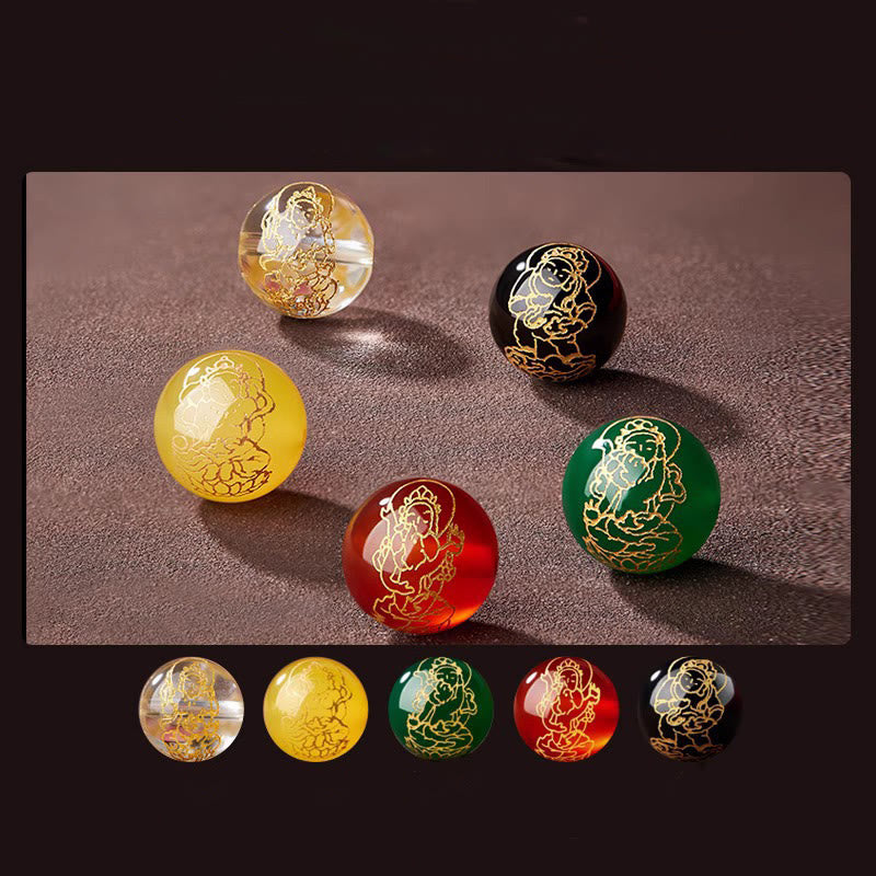 FREE Today: Protection and Calm Small Leaf Red Sandalwood Five Directions Gods of Wealth Bracelet