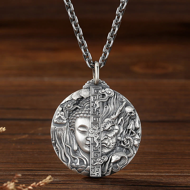 FREE Today: Self Care and Healing Copper Buddha Demon Pattern Pendant Necklace