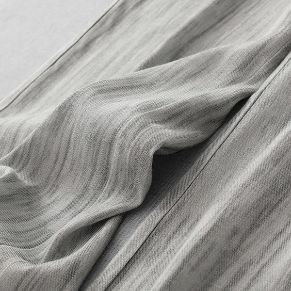 Buddha Stones Casual Tie-Dye Striped Design Drawstring Women's Cotton Wide Leg Pants With Pockets