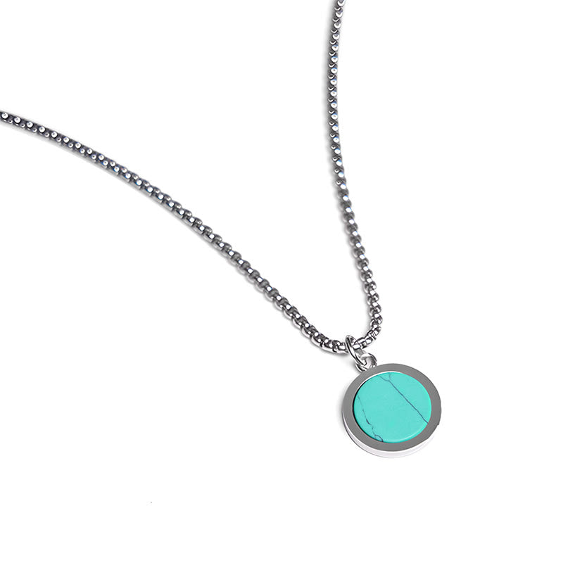 FREE Today: Courage Power Natural Stone Turquoise Tiger Eye Lazurite Malachite Necklace Pendant