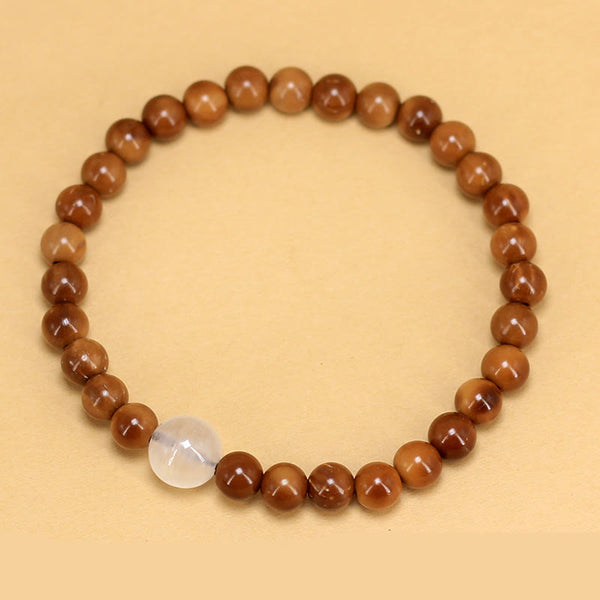 Buddha Stones Kuka Seed Agate Stone Luck Bracelet
