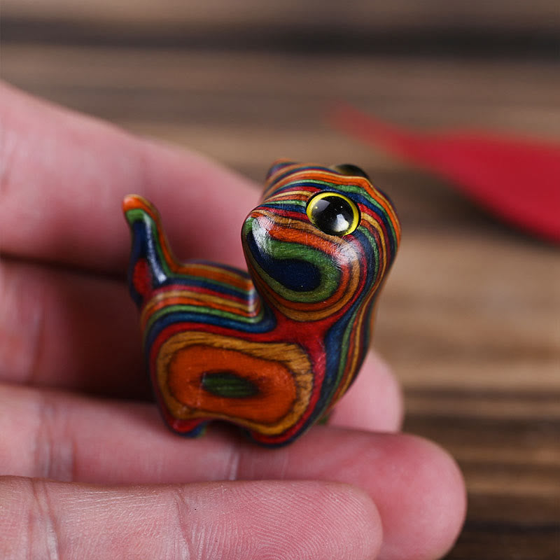 Buddha Stones Rainbow Eucalyptus Cute Cat Animals Calm Decoration