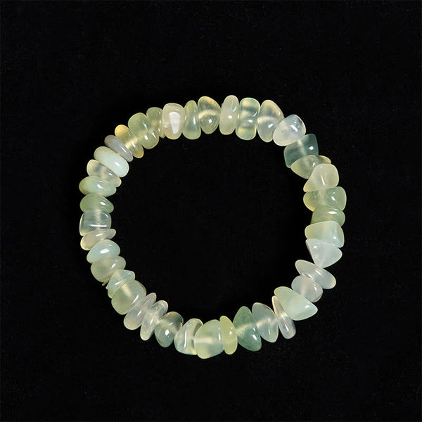 Buddha Stones Natural Peridot Irregular Blocks Peace Bracelet