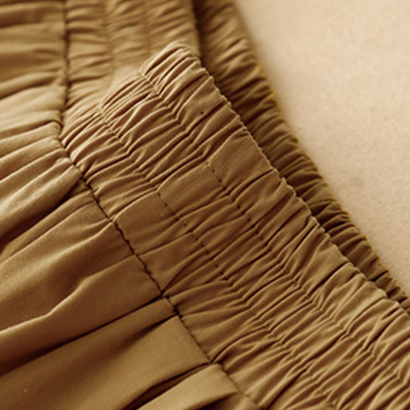 Buddha Stones 2pcs Women's Three-quarter Sleeve Shirt Harem Pants Meditation Clothing Set