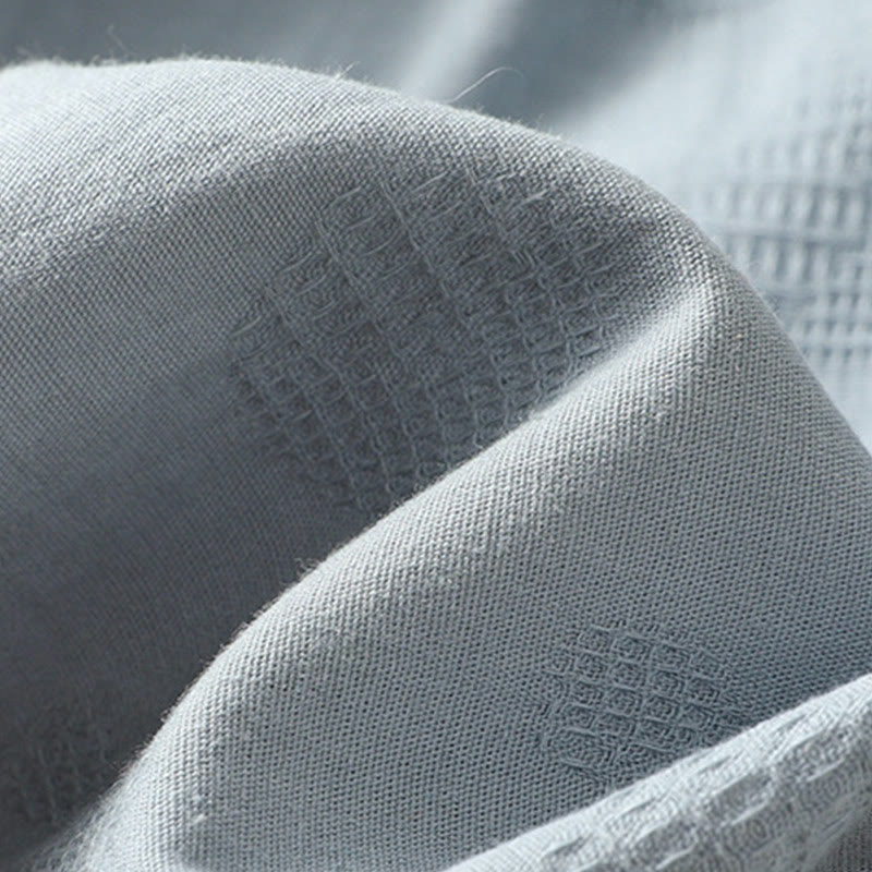 Buddha Stones 2pcs Plain Women's Short Sleeve Shirt Harem Pants Meditation Clothing Set