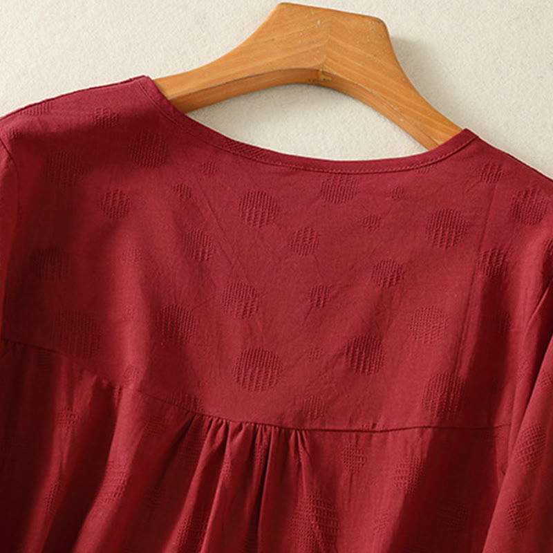 Buddha Stones 2pcs Plain Women's Short Sleeve Shirt Harem Pants Meditation Clothing Set