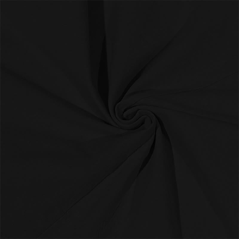 Buddha Stones Solid Color Fall Lace-up Men's V-Neck Long Sleeve Cotton Shirt