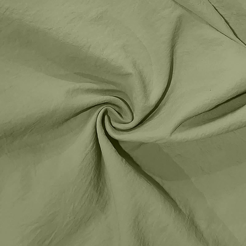 Buddha Stones Solid Color Buttons Fall Long Sleeve Linen Men's Shirt