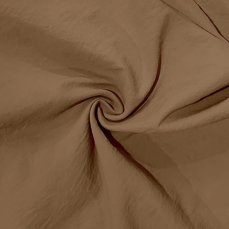 Buddha Stones Solid Color Buttons Fall Long Sleeve Linen Men's Shirt