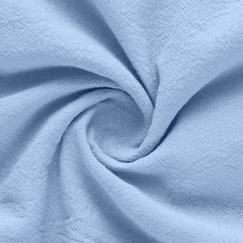 Buddha Stones Solid Summer Short Sleeve Half Buttons Linen Men's Shirt