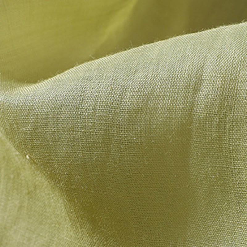 Buddha Stones Casual Drawstring Cotton Linen Ankle-Length Women's Wide Leg Pants With Pockets