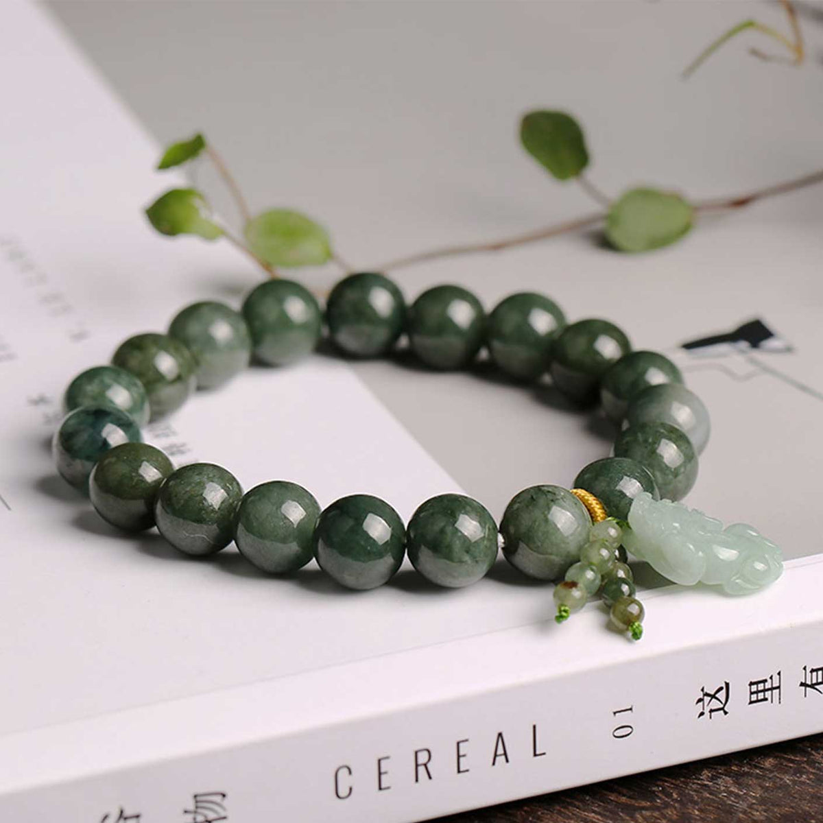 Harmonious Wealth Jade Pixiu Bracelet - Feng Shui Prosperity & Serenity
