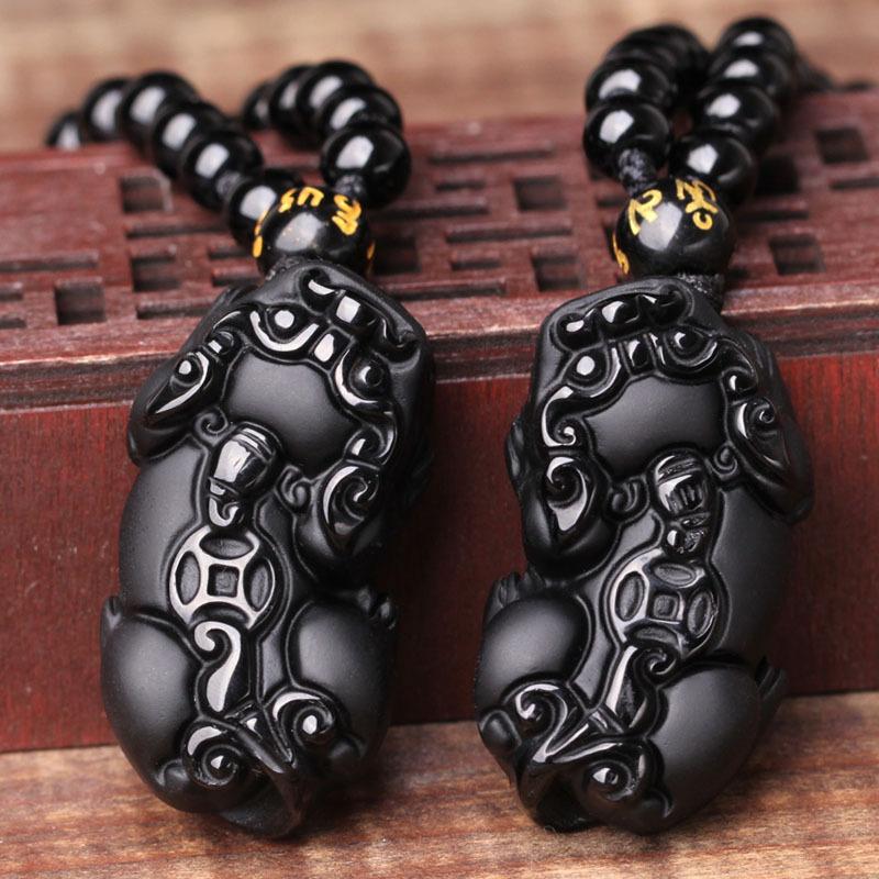 Eternal Guardian Pixiu Necklace – Obsidian Wealth Vault