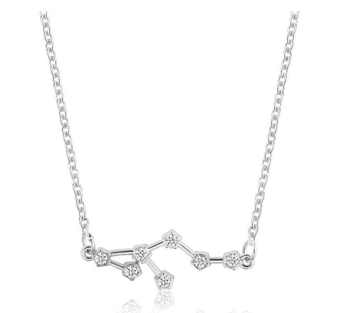 Starluxe Zodiac Crystal Charm Bracelet – 12 Constellation Edition (Gold-Tone Chain)