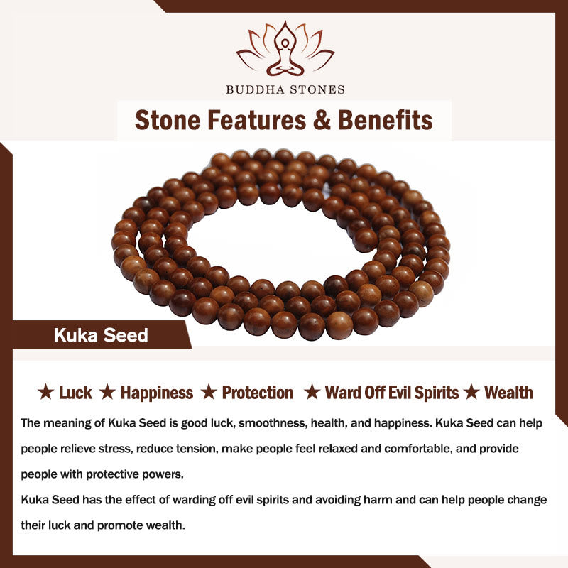 Buddha Stones Kuka Seed Protection Luck Bracelet