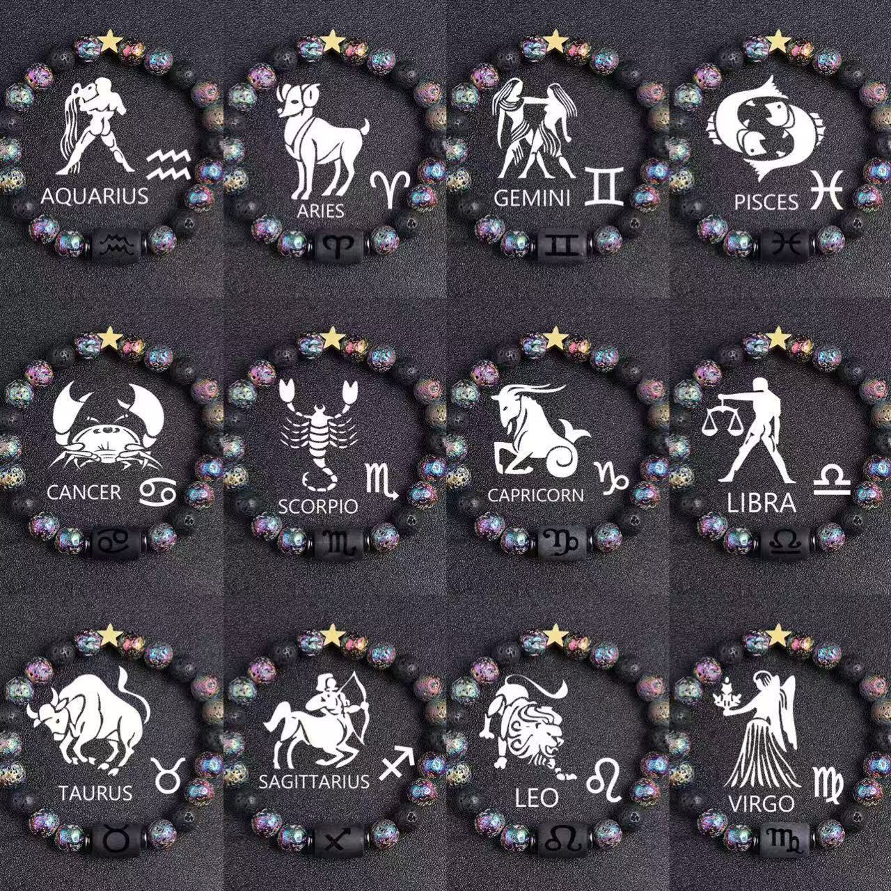 Zodiac Terra Natural Stone Bracelet – 12 Constellation Edition