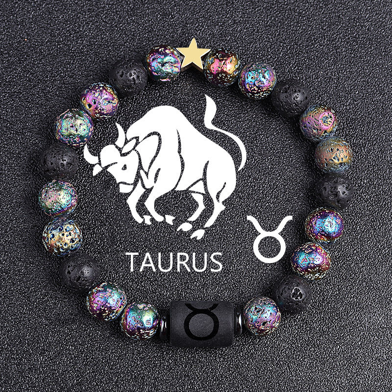 Zodiac Terra Natural Stone Bracelet – 12 Constellation Edition