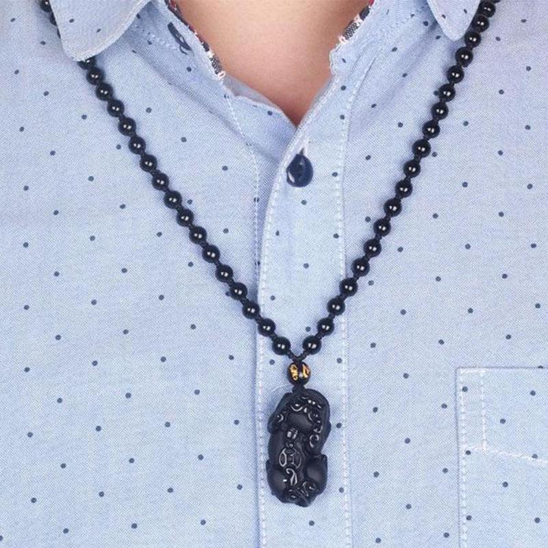Eternal Guardian Pixiu Necklace – Obsidian Wealth Vault