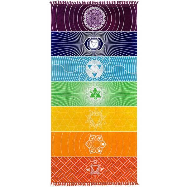 Sacred Flow 7 Chakra Yoga Mat - Versatile Meditation & Healing Tapestry