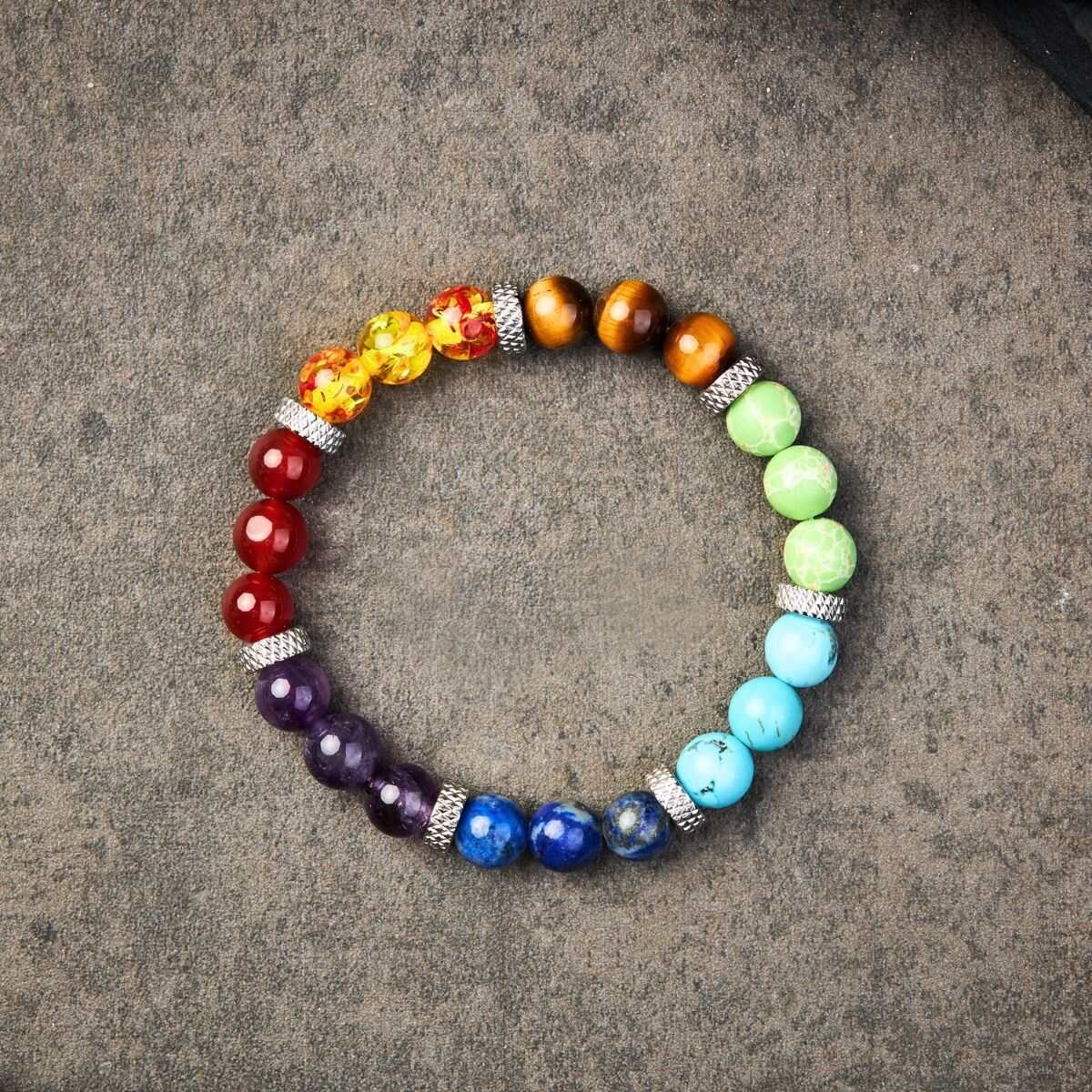 Harmony Flow 7 Chakra Bracelet – Energy Balance & Healing Stones