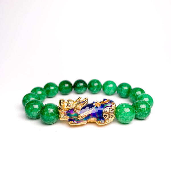 Empowered Green Jade Pixiu Bracelet – Wealth Magnet & Guardian Charm