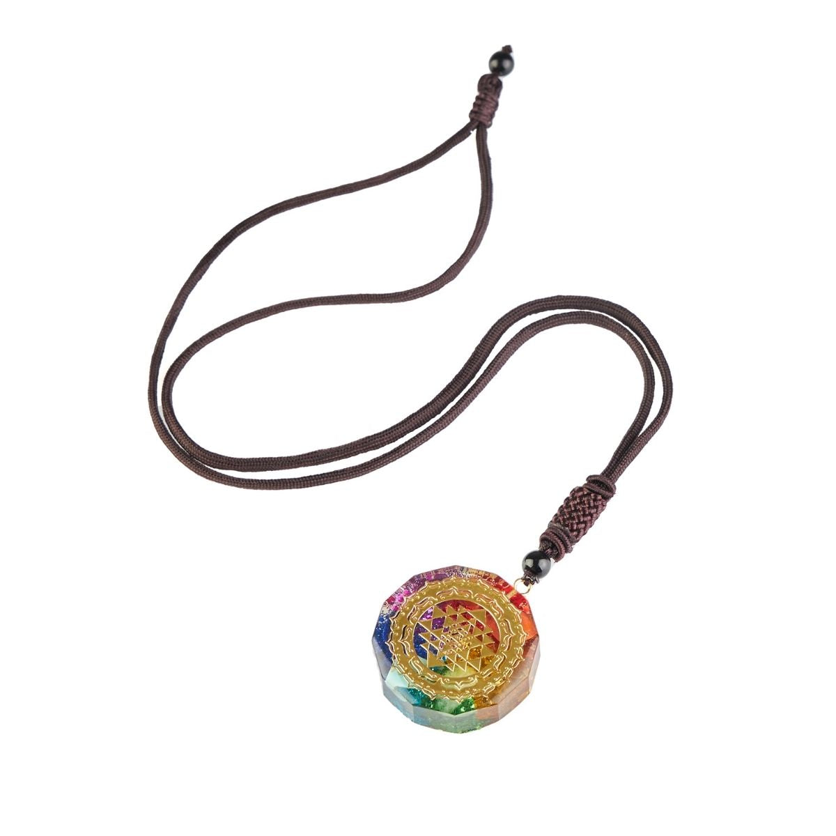 Harmonic Shield Chakra Orgonite Pendant - EMF Protection & Energy Balance