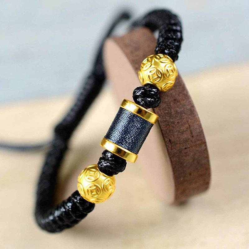 Golden Harmony Feng Shui Coin Bracelet - Wealth Activation & Protection