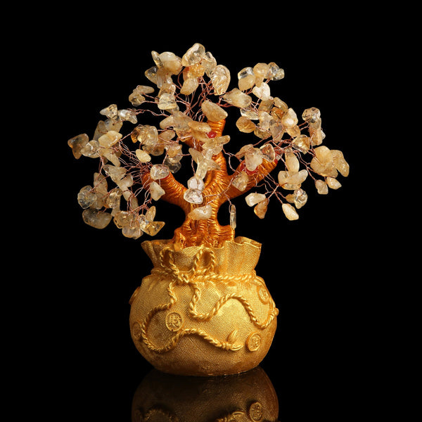 Golden Citrine Wealth Tree – Feng Shui Energy Charged Abundance Ornament