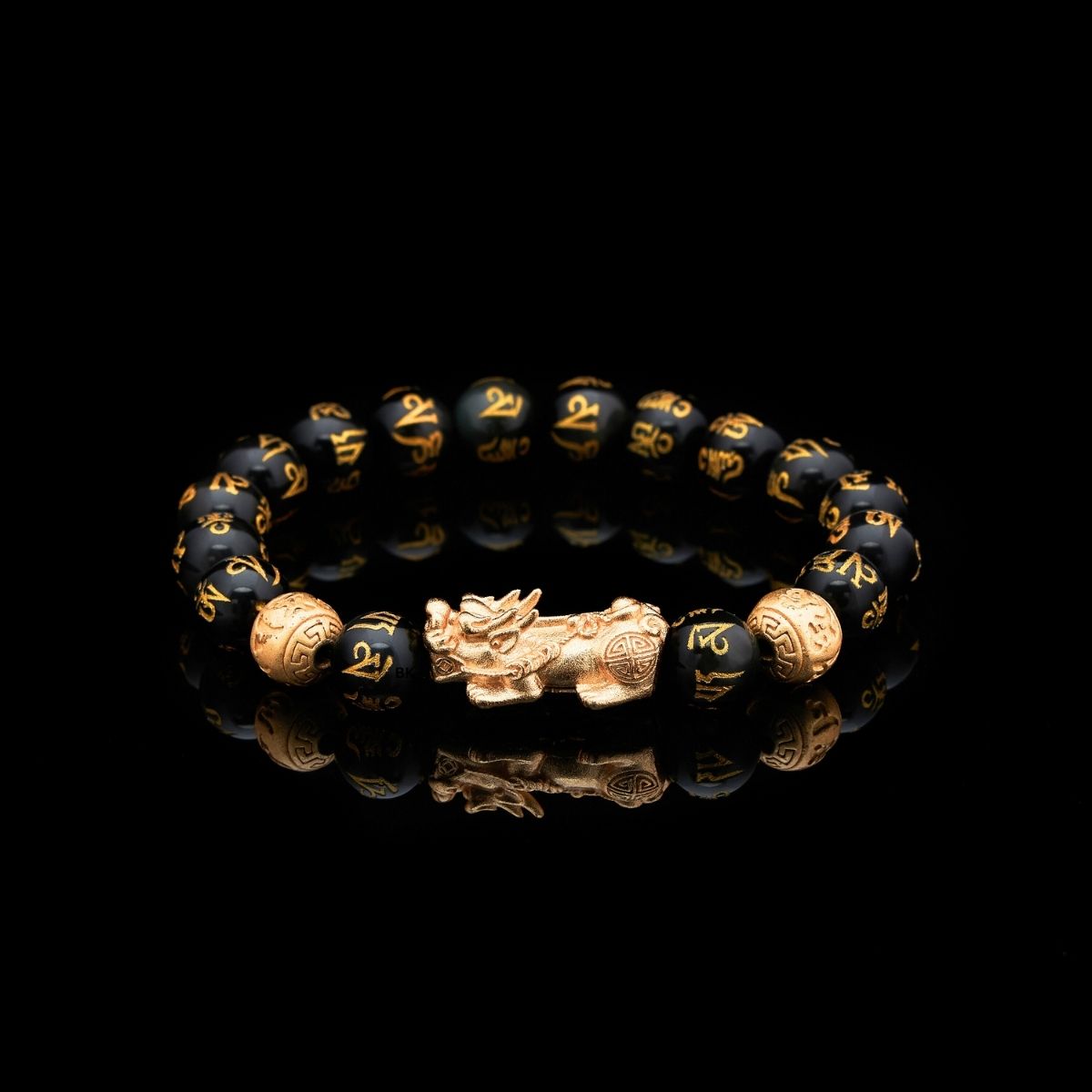 Pixiu’s Vortex: Obsidian Wealth Conduit Bracelet