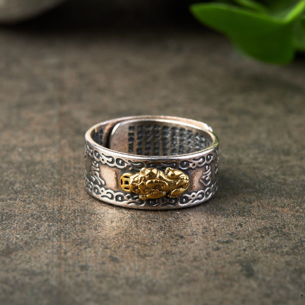 Eternal Wealth Guardian Ring - Feng Shui Pixiu & Mantra Armor