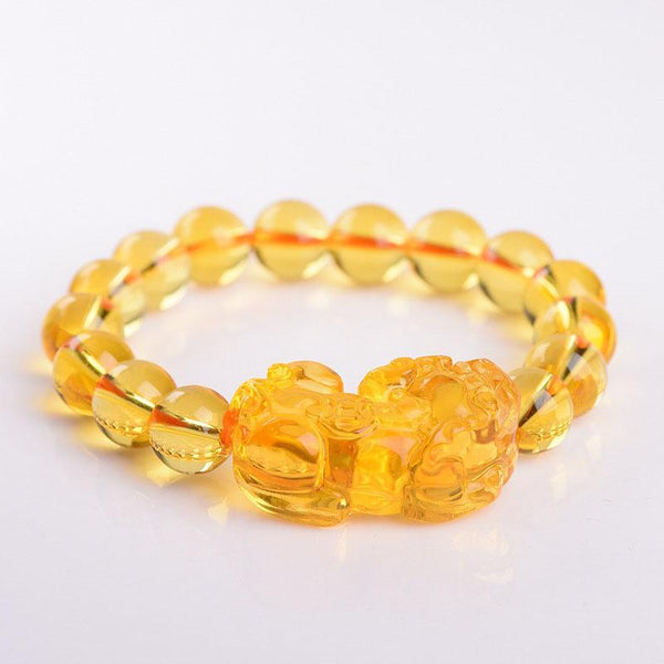 Golden Fortune Citrine Pixiu Bracelet - Wealth Magnet & Feng Shui Success