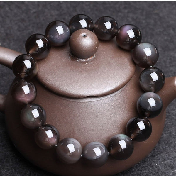 Harmony Stone Rainbow Obsidian Bracelet – Truth Revealer & Emotional Shield