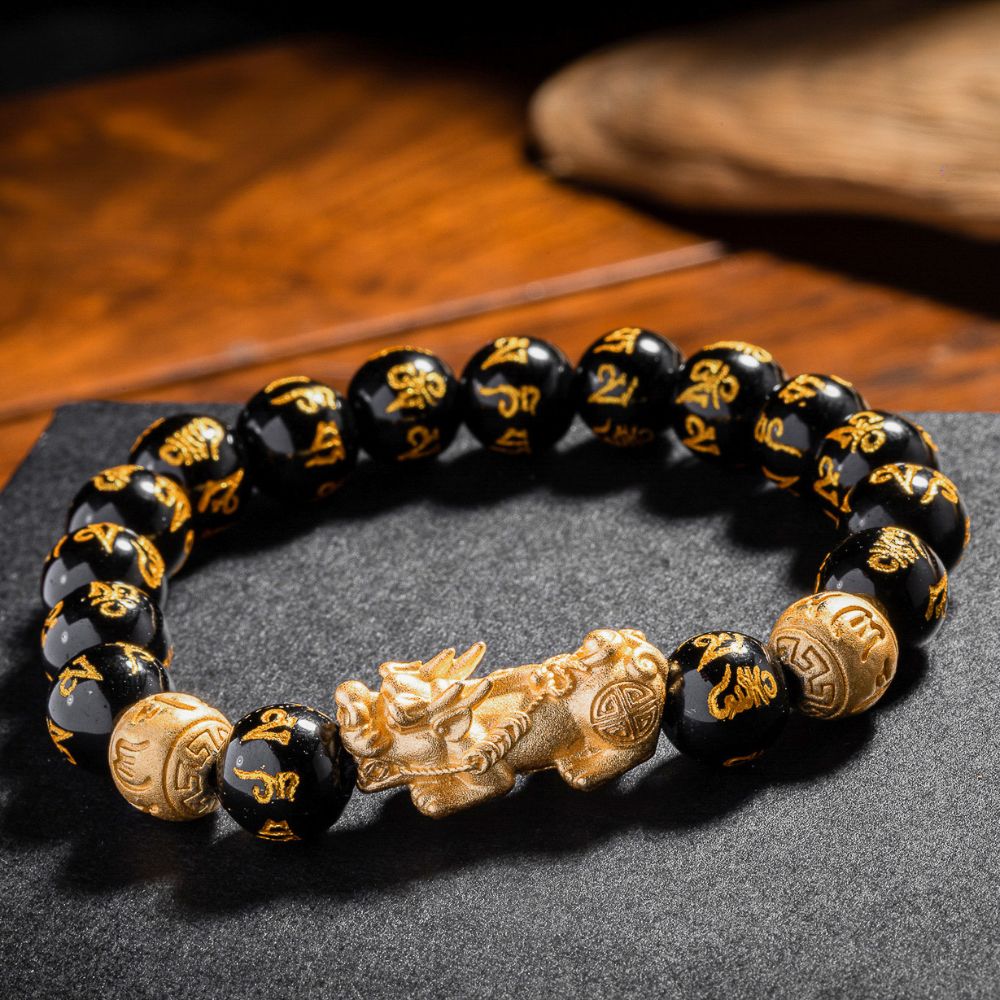 Pixiu’s Vortex: Obsidian Wealth Conduit Bracelet