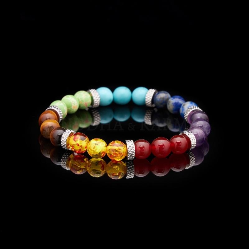 Harmony Flow 7 Chakra Bracelet – Energy Balance & Healing Stones
