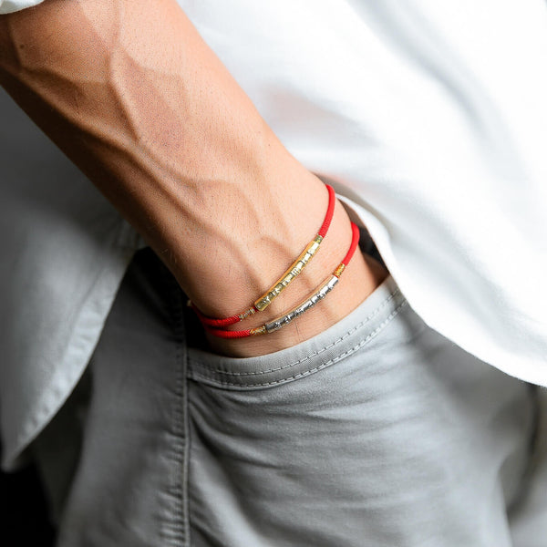 Sacred Om Tibetan Red String Bracelet – Mantra-Charged Luck & Protection