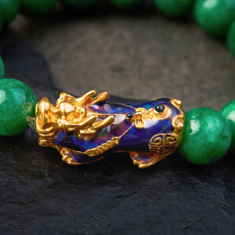 Empowered Green Jade Pixiu Bracelet – Wealth Magnet & Guardian Charm