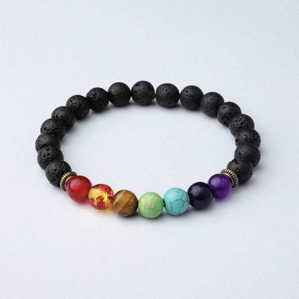 AuraFlow 7 Chakra Essential Oil Bracelet - Healing & On-the-Go Aromatherapy