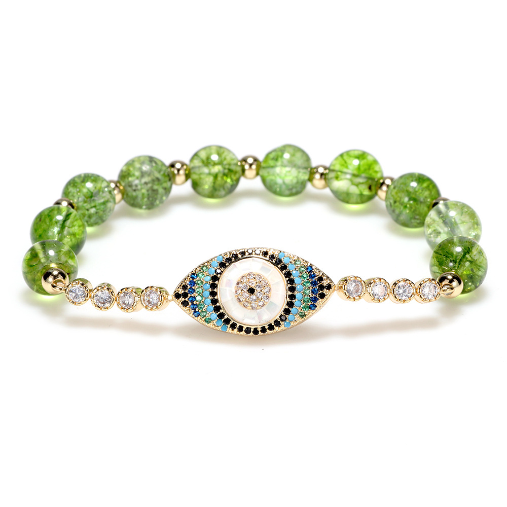 Prosperity Shield Peridot Bracelet - Wealth Attraction & Evil Eye Defense