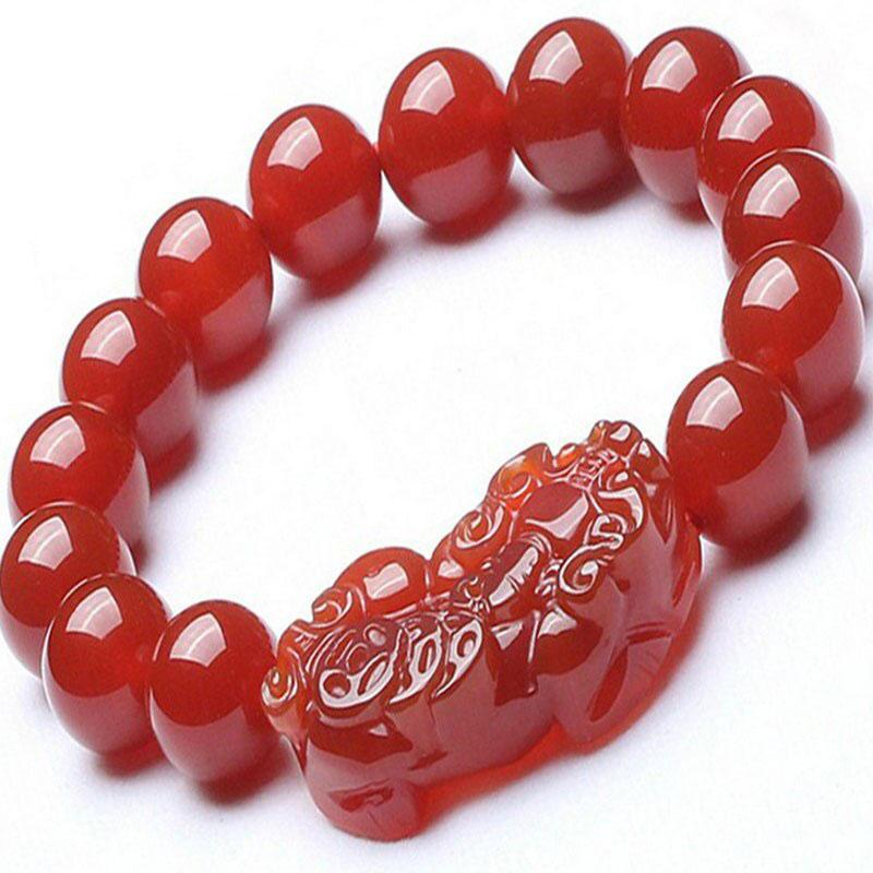 Wealth Guardian Red Agate Bracelet - Feng Shui Money Shield & Clarity