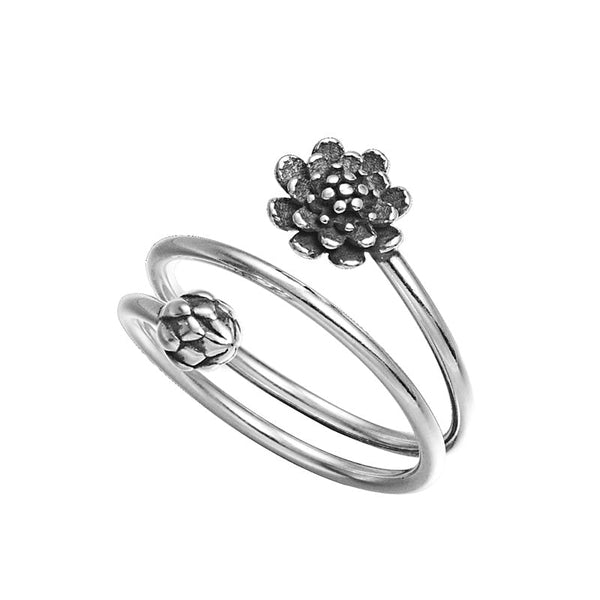Eternal Bloom Triple Lotus Ring – Symbol of Inner Radiance & Grace