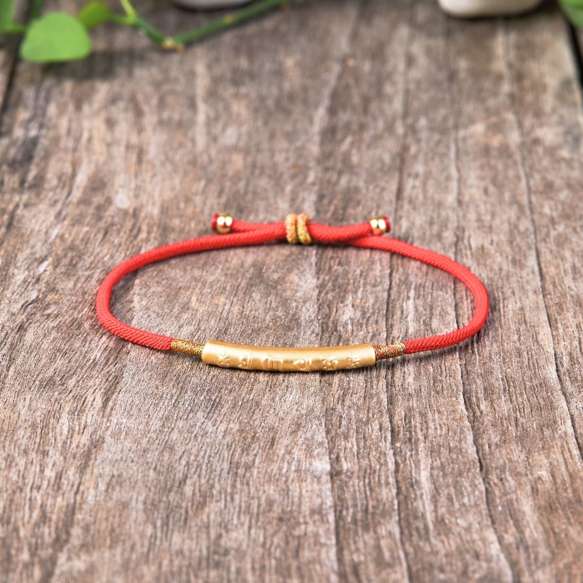 Sacred Om Tibetan Red String Bracelet – Mantra-Charged Luck & Protection